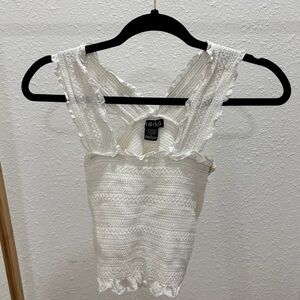 White Lace Tank Top